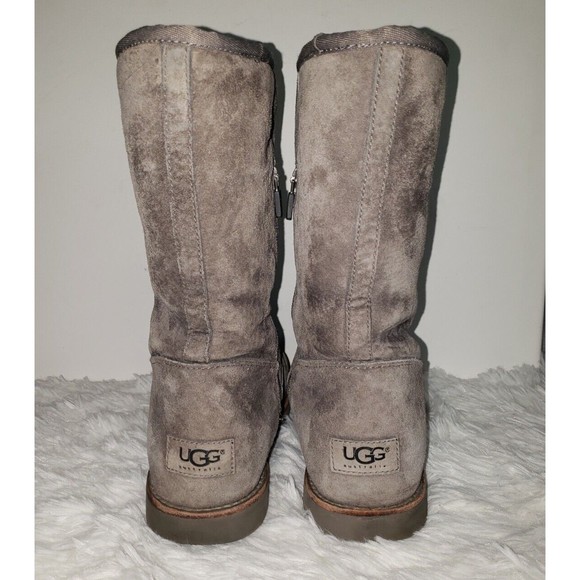 UGG Women's Gray Suede Winter Boots - Picture 6 of 12